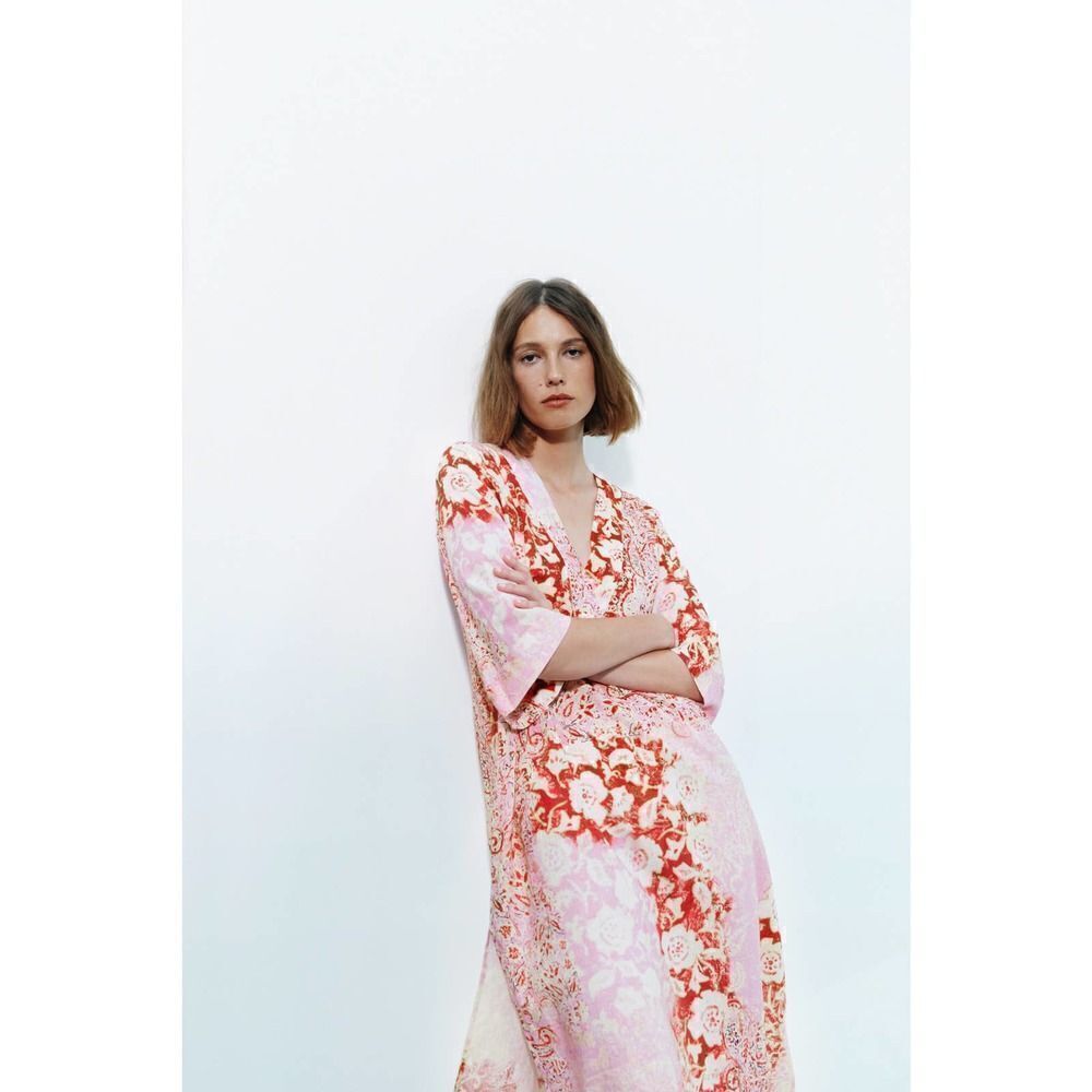 ZARA Linen Blend Tunic Dress New - Picture 3 of 7